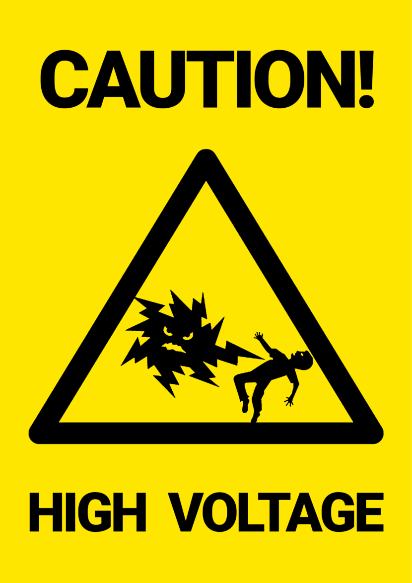 Warning High Voltage Free Printable Signs