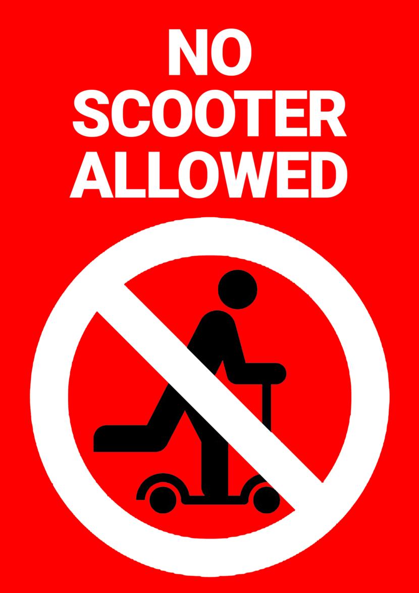 No Scooter Allowed Free Printable Signs