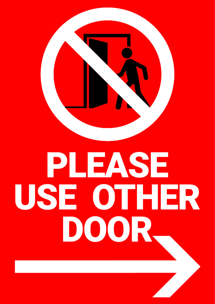 Please Use Other Door Right Free Printable Signs