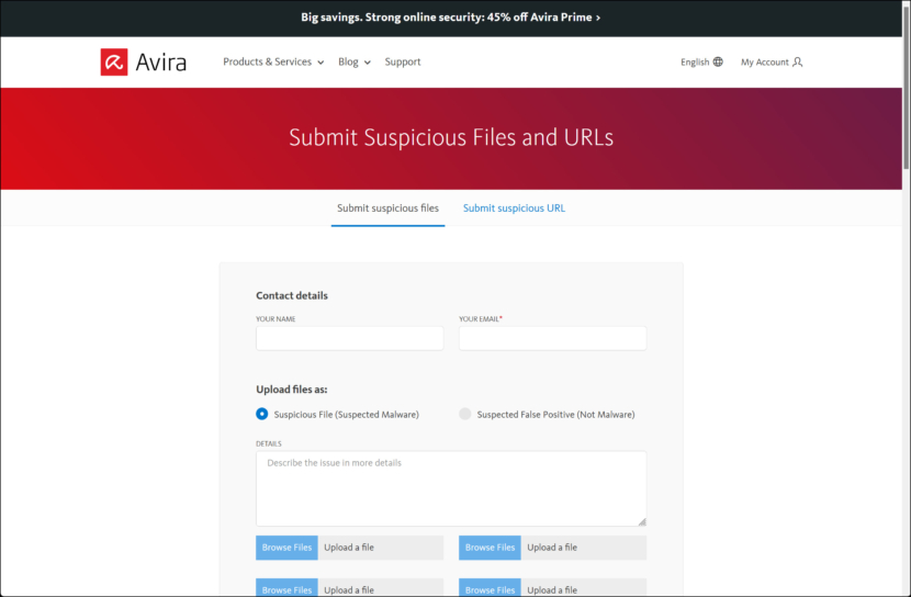 Avira Suspicious Files