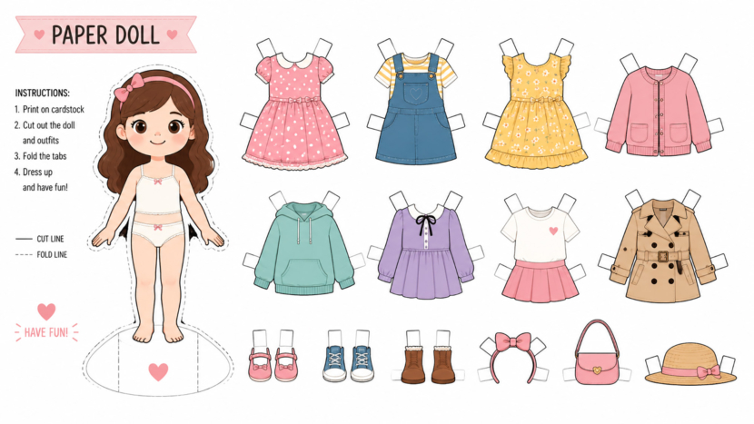 Free Printable Paper Dolls With Clothes And Dress