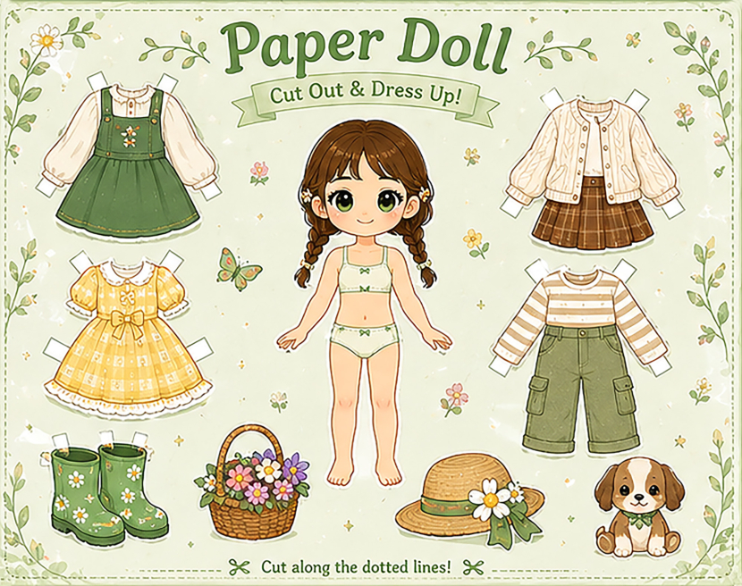 Free Printable Paper Dolls With Clothes And Dress