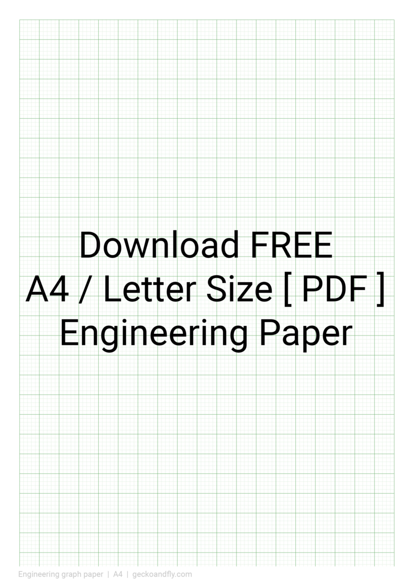 Printable Engineering Paper Template in A4 and Letter size